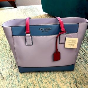 Kate Spade Light purple tri-colored versatile hand bag AND Wallet!